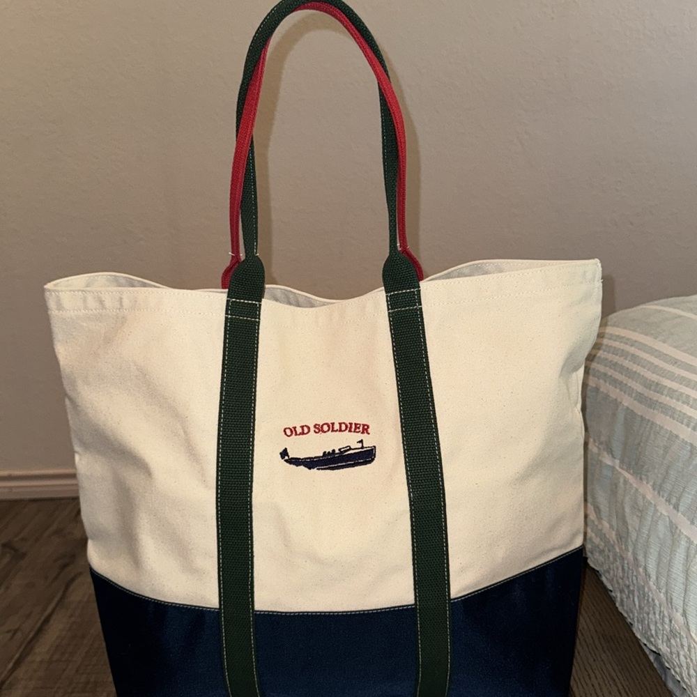 NWT, JCrew Old Soldier mariner II boat tote in canvas. - Picture 2 of 9